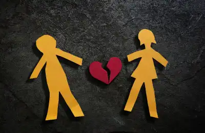 artwork of a broken up couple
