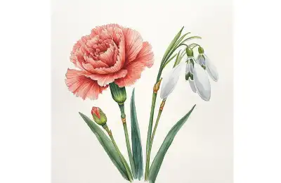 January birth flower tattoo idea
