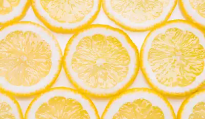Lemon slices flatlay