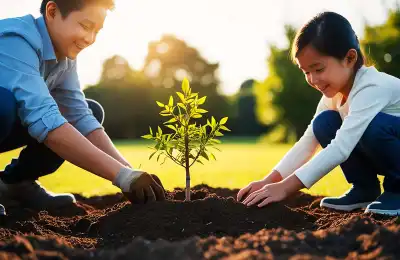 dad and daughter gardening