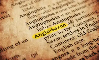 The word "Anglo Saxon" highlighted in text