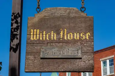 Salem witch house sign