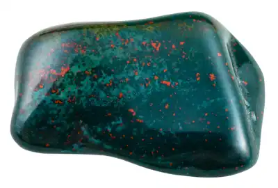 A piece of Bloodstone on a white background