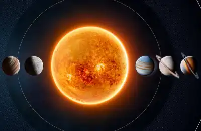Image of the Sun and other planets.