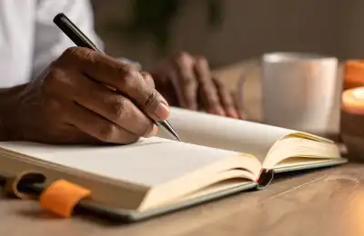 Image of someone journaling.