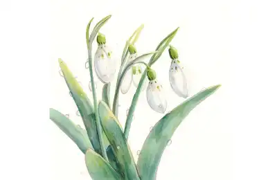 Snowdrop january birth flower tattoo idea