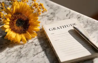 An image of a notebook with 'Gratitude' as a heading