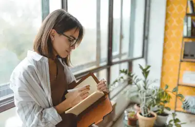 woman writing a book