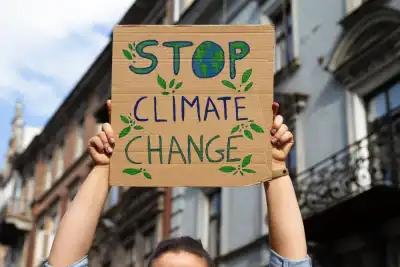 stop climate change protest sign