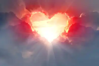 A heart made out of clouds