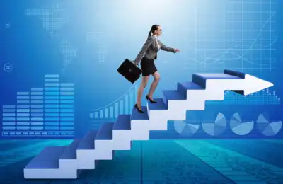 woman progressing the career ladder