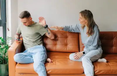 Image of a couple arguing.