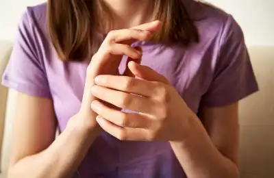 Woman tapping her wrist
