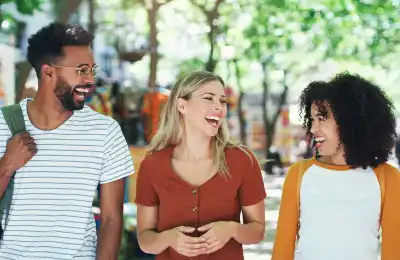 Friends laughing