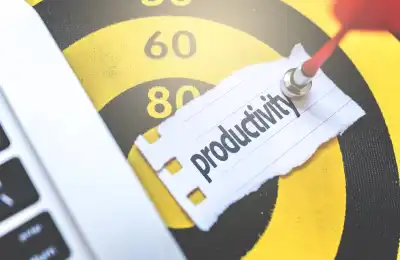 Image of a sign that says 'productivity.'