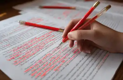 Image of someone editing their work.