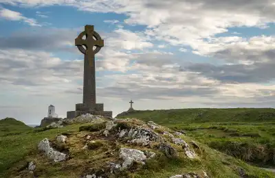 celtic temple and statue
