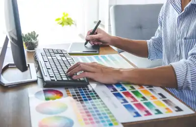 Working in graphic design