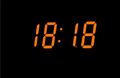 1818 on digital clock