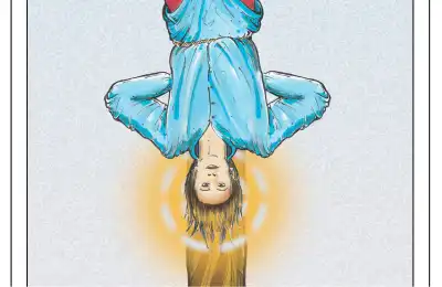 Image of the hanged man tarot card.
