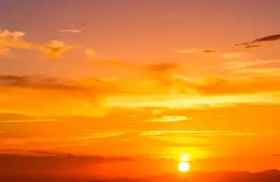 Image of an orange sunset.