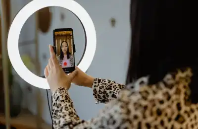 An image of someone filming a TikTok video.