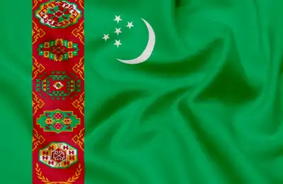 Turkmenistan flag.