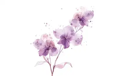 violet february both flower tattoo idea