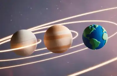 Image of three planets.