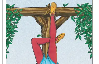 Image of the hanged man tarot card.