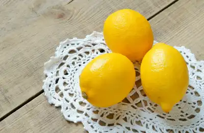 lemons on a crochet napkin