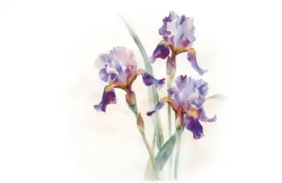 Iris february birth flower tattoo idea
