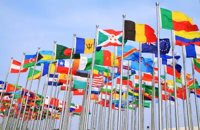 Image of different country flags.