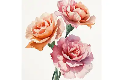 Carnation January birth flower tattoo idea
