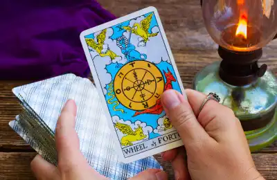 Image of the Wheel of Fortune tarot card.
