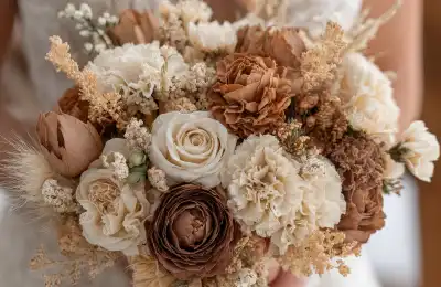 dried wedding flowers bouquet