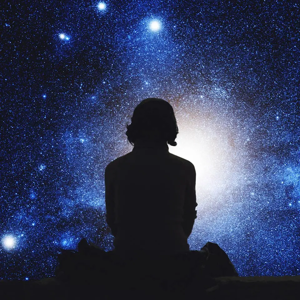 Girl watching space