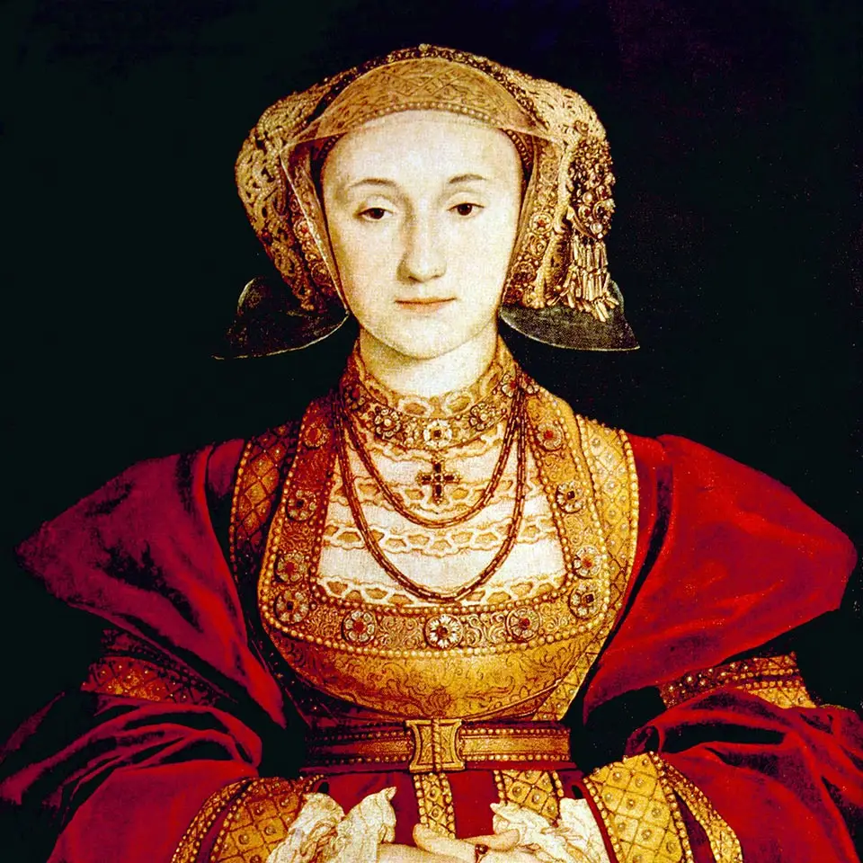 Portrait painting of Queen Anne of Cleves (1515-1557), fourth wife of Henry VIII