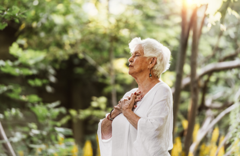 Image of a lady stood outdoors.