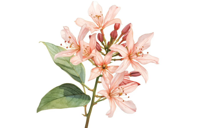 Honeysuckle june birth flower tattoo idea