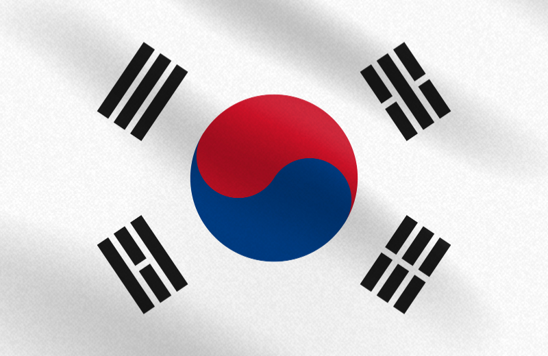 South Korea flag.