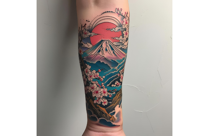 Mount Fuji tattoo