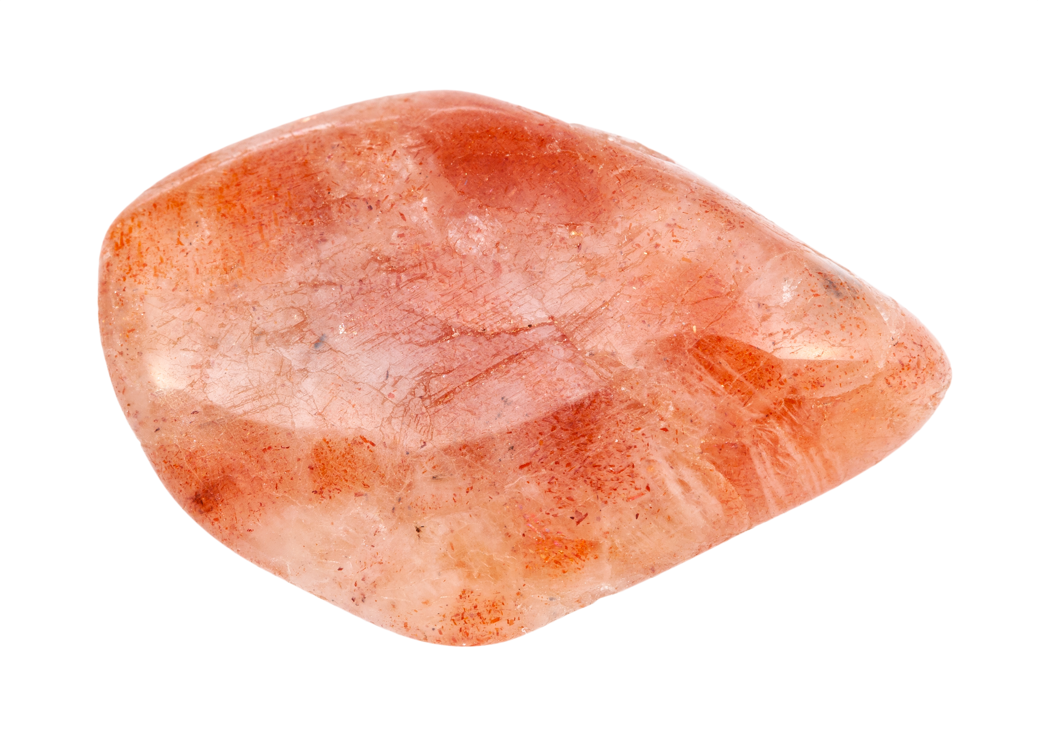 A piece of Sunstone on a white background