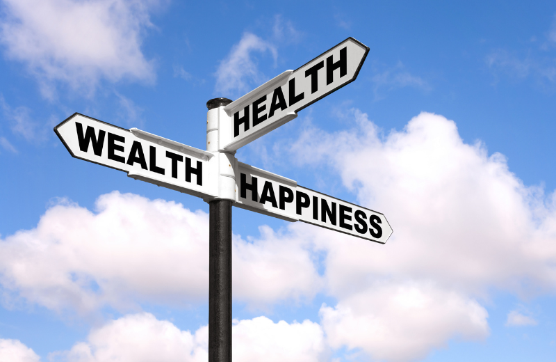 health wealth happiness sign