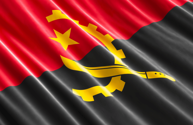Angola Flag Close up