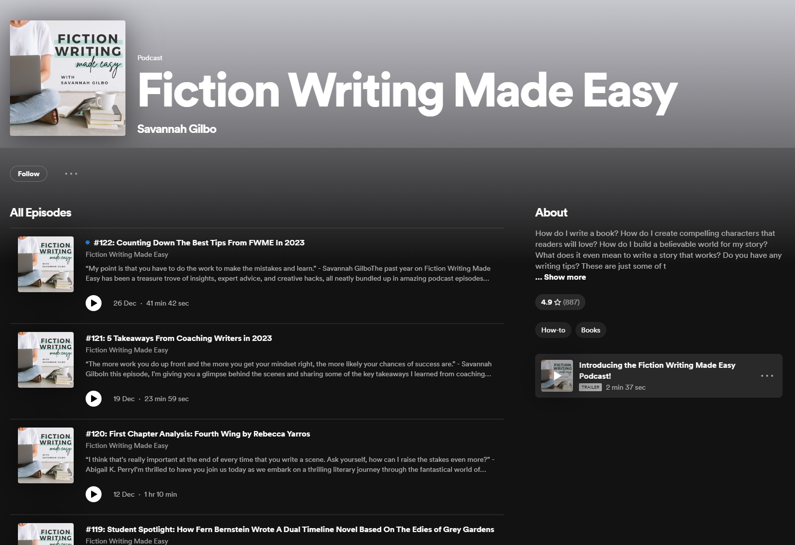 Fiction Writing Made Easy podcast