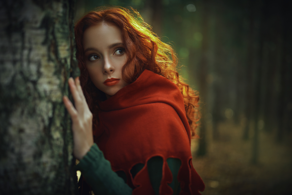 Maiden woman in a forest