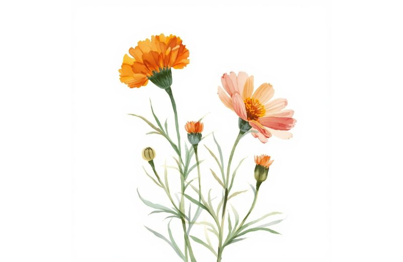 october birth flower tattoo idea