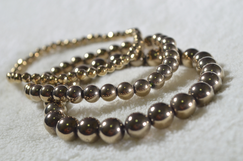 Three Pyrite bracelets