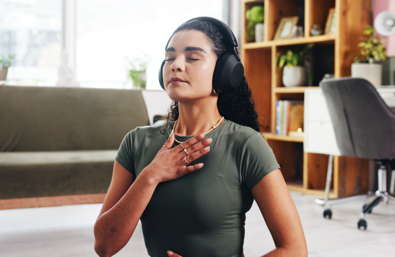 Image of someone practising mindfulness.